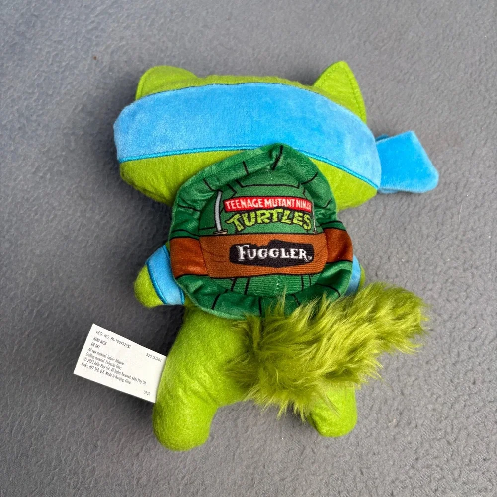 Fuggler TMNT Leonardo Plush Green Blue Ninja Turtles Funny Ugly Monster 9 inch